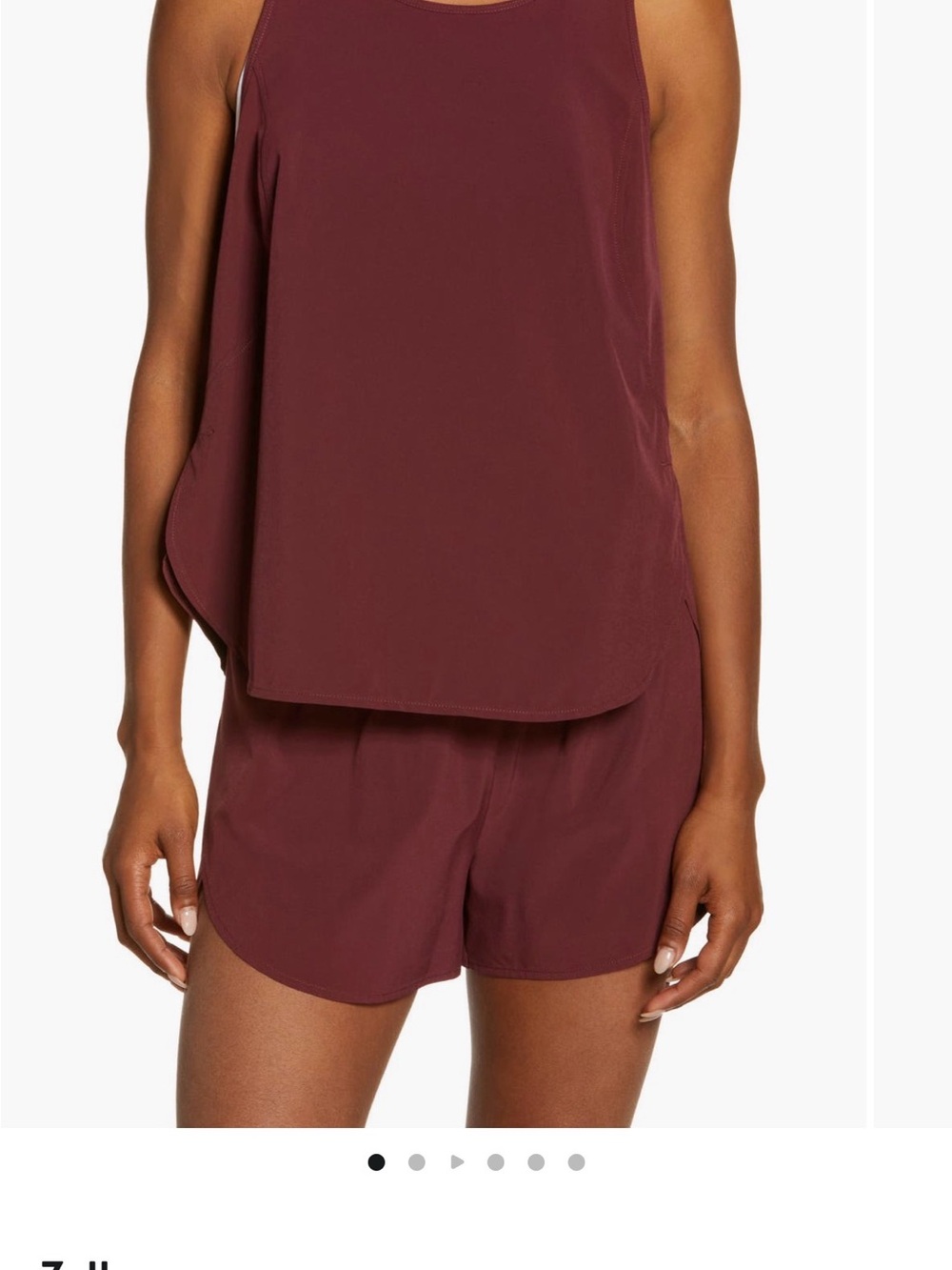 Zella Run in Reflective Stretch Woven Tank XS